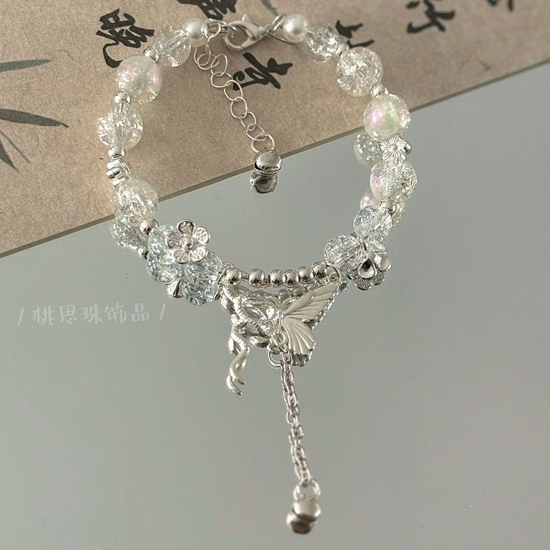 Ice Glass Spirit Snake Long Butterfly Tassel Bracelet Women'S Luxury Niche Spirit Butterfly Tassel Bracelet Bracelet For Girlfriend Gift - Image 5